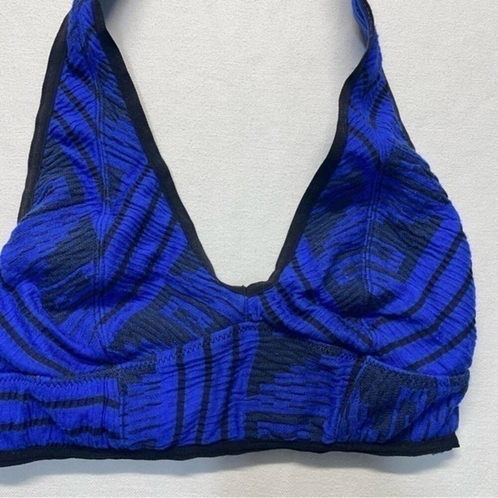Intimately Free People Printed Halter Bralette Blue Black Women’s XS Yoga Bra - Picture 3 of 9